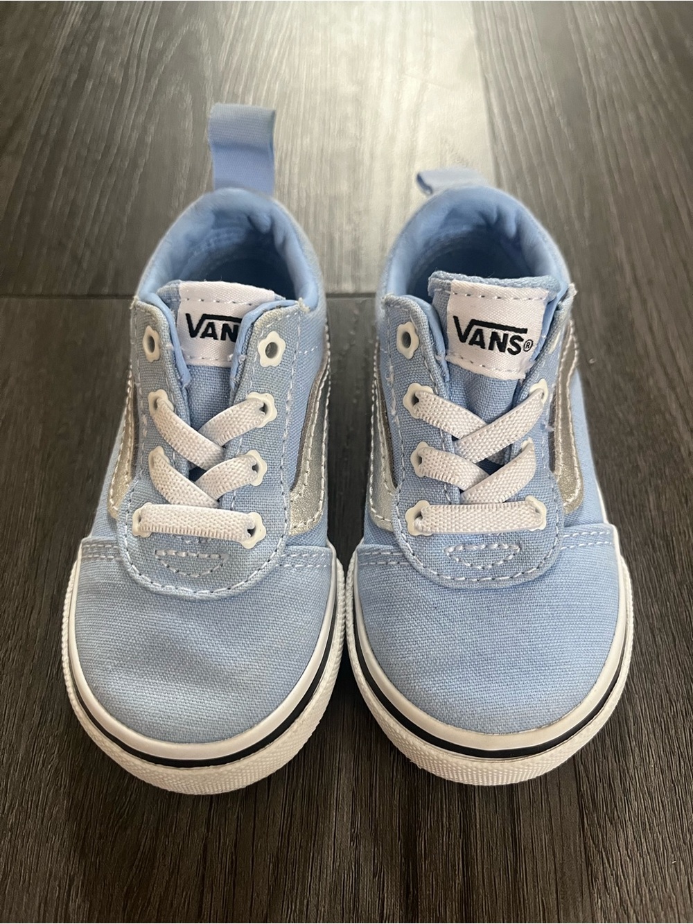 Vans Ward Slip-On Shoes - Light Blue, Silver, White 4.5T